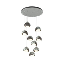 Load image into Gallery viewer, Brooklyn Standard Round Multi Light Pendant Light in Vintage Platinum/Dark Smoke (Standard).