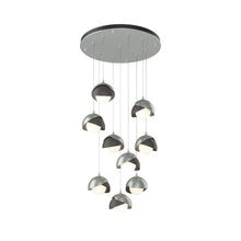 Load image into Gallery viewer, Brooklyn Standard Round Multi Light Pendant Light in Vintage Platinum/Natural Iron (Standard).