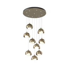 Load image into Gallery viewer, Brooklyn Standard Round Multi Light Pendant Light in Soft Gold/Soft Gold (Standard).