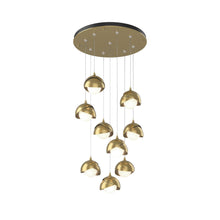 Load image into Gallery viewer, Brooklyn Standard Round Multi Light Pendant Light in Modern Brass/Modern Brass (Standard).