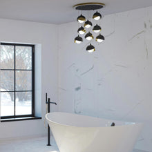 Load image into Gallery viewer, Brooklyn Standard Round Multi Light Pendant Light in Bathroom.