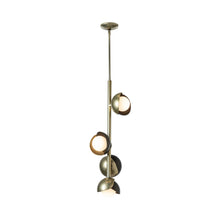 Load image into Gallery viewer, Brooklyn Vertical Pendant Light in Modern Brass/Oil Rubbed Bronze.