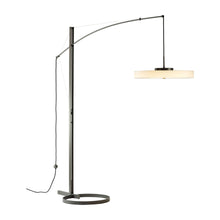 Load image into Gallery viewer, Disq Arc LED Floor Lamp in Dark Smoke/Spun Frost.