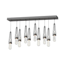 Load image into Gallery viewer, Link Rectangular LED Multi Light Pendant Light in Black/Clear Bubble Glass (Standard).