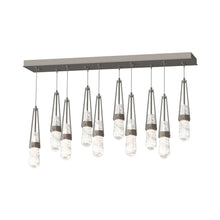 Load image into Gallery viewer, Link Rectangular LED Multi Light Pendant Light in Dark Smoke/Clear/White Threading Glass (Standard).