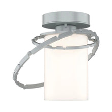Load image into Gallery viewer, Olympus Outdoor Semi Flush Ceiling Light in Coastal Burnished Steel.