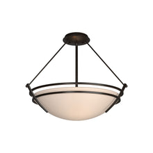 Load image into Gallery viewer, Presidio Tryne Semi Flush Mount Ceiling Light in Oil Rubbed Bronze/Opal Glass (16.8-Inch).