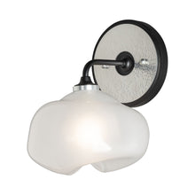 Load image into Gallery viewer, Ume Curved Arm Bath Wall Light in Black/Sterling.
