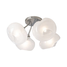 Load image into Gallery viewer, Ume Multi Light Semi Flush Ceiling Light in Sterling/Frosted Glass (4-Light).
