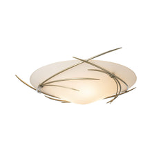 Load image into Gallery viewer, Wisp Semi Flush Mount Ceiling Light in Modern Brass.