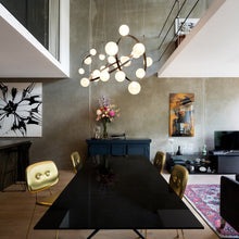 Load image into Gallery viewer, Hubble Bubble Chandelier in dining room.