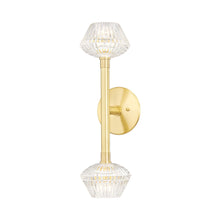 Load image into Gallery viewer, Barclay Wall Light in Aged Brass (2-Light).