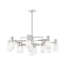 Load image into Gallery viewer, Centerport LED Chandelier in Polished Nickel.