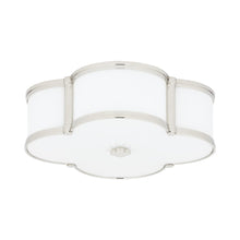 Load image into Gallery viewer, Chandler Flush Mount Ceiling Light in Polished Nickel.