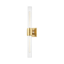Load image into Gallery viewer, Hogan Bath Vanity Light in Aged Brass.