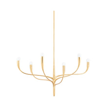 Load image into Gallery viewer, Labra Chandelier in Vintage Gold Leaf (6-Light).