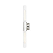 Load image into Gallery viewer, Asher Vanity Wall Light in Polished Nickel.