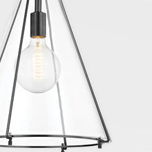 Load image into Gallery viewer, Eldridge Glass Pendant Light in Detail.