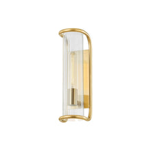 Load image into Gallery viewer, Fillmore Wall Light in Aged Brass (Small).