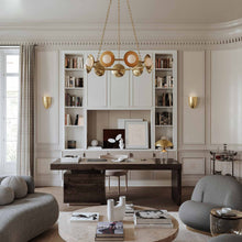Load image into Gallery viewer, Glimmer LED Chandelier in living room.