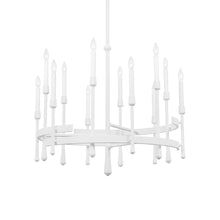 Load image into Gallery viewer, Hathaway Chandelier in White Plaster (12-Light).