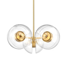 Load image into Gallery viewer, Kert Chandelier in Aged Brass (Large).