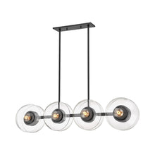Load image into Gallery viewer, Kert Linear Pendant Light in Black Brass.