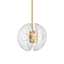 Load image into Gallery viewer, Kert Pendant Light in Aged Brass (Large).