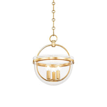 Load image into Gallery viewer, Malloy Pendant Light in Vintage Gold Leaf (3-Light).