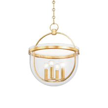 Load image into Gallery viewer, Malloy Pendant Light in Vintage Gold Leaf (4-Light).