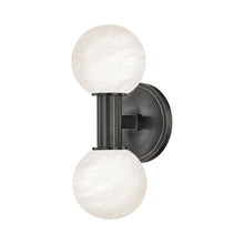 Load image into Gallery viewer, Murray Hill Double LED Wall Light in Distressed Bronze.