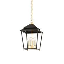 Load image into Gallery viewer, Natick Pendant Light in Aged Brass/Soft Black (Small).