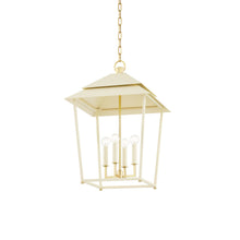 Load image into Gallery viewer, Natick Pendant Light in Aged Brass/Soft Sand (Medium).