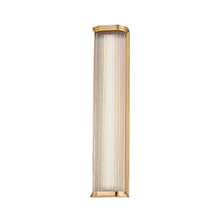 Load image into Gallery viewer, Newburgh LED Wall Light in Aged Brass (Large).