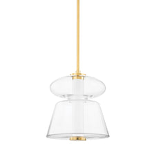 Load image into Gallery viewer, Palermo 5313 LED Pendant Light in Aged Brass.