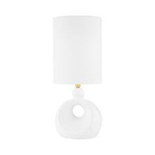 Load image into Gallery viewer, Penonic Table Lamp in White Ceramic.
