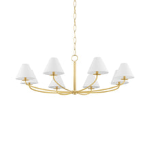 Load image into Gallery viewer, Stacey Chandelier in Aged Brass (8-Light).
