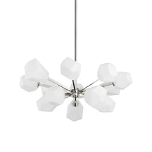 Load image into Gallery viewer, Tring LED Chandelier in Polished Nickel.