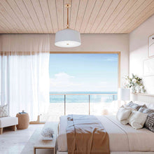 Load image into Gallery viewer, White Plains Pendant Light in bedroom.