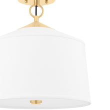 Load image into Gallery viewer, White Plains Semi Flush Mount Ceiling Light in Detail.