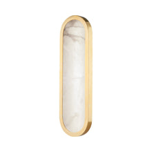 Load image into Gallery viewer, Manhassett LED Wall Light in Aged Brass (18.5-Inch).