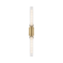 Load image into Gallery viewer, Pylon LED Bath Wall Light in Aged Brass.