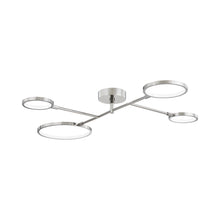 Load image into Gallery viewer, Saturn LED Flush Mount Ceiling Light in Polished Nickel.
