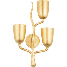Load image into Gallery viewer, Vine Wall Light in Gold Leaf (Right Orientation).