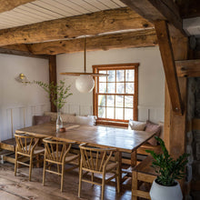 Load image into Gallery viewer, Hula Hoop Pendant Light in dining room.