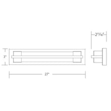 Load image into Gallery viewer, Ice LED Bath Vanity Light- line drawing.