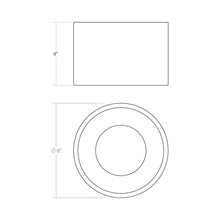 Load image into Gallery viewer, Ilios™ LED Flush Mount Ceiling Light - line drawing.
