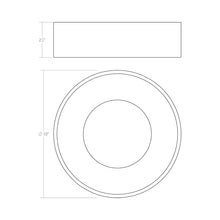 Load image into Gallery viewer, Ilios™ LED Flush Mount Ceiling Light - line drawing.