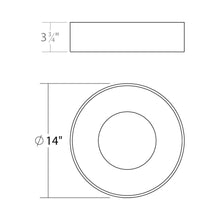 Load image into Gallery viewer, Ilios™ LED Flush Mount Ceiling Light - line drawing.