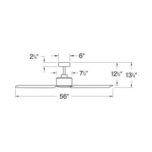 Load image into Gallery viewer, indy Ceiling Fanin - line drawing.